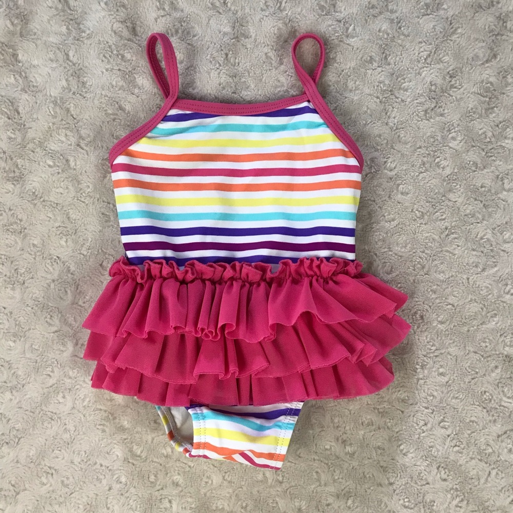 Wave Zone Baby Girl One Piece Swimsuit Stripes